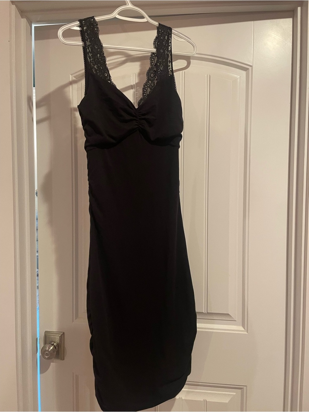 Express Black Lace-Trim dress